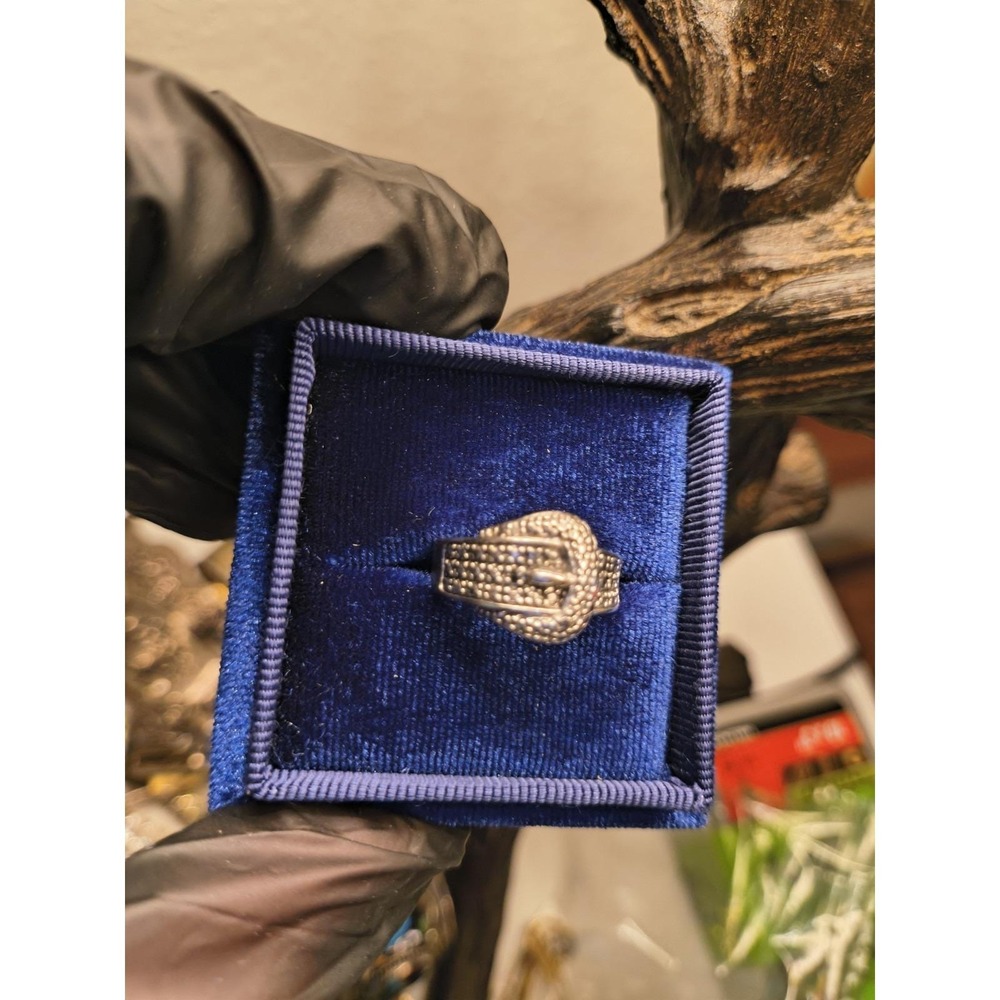 Sterling Silver Belt And Belt Buckle Ring Size 6 And 3/4